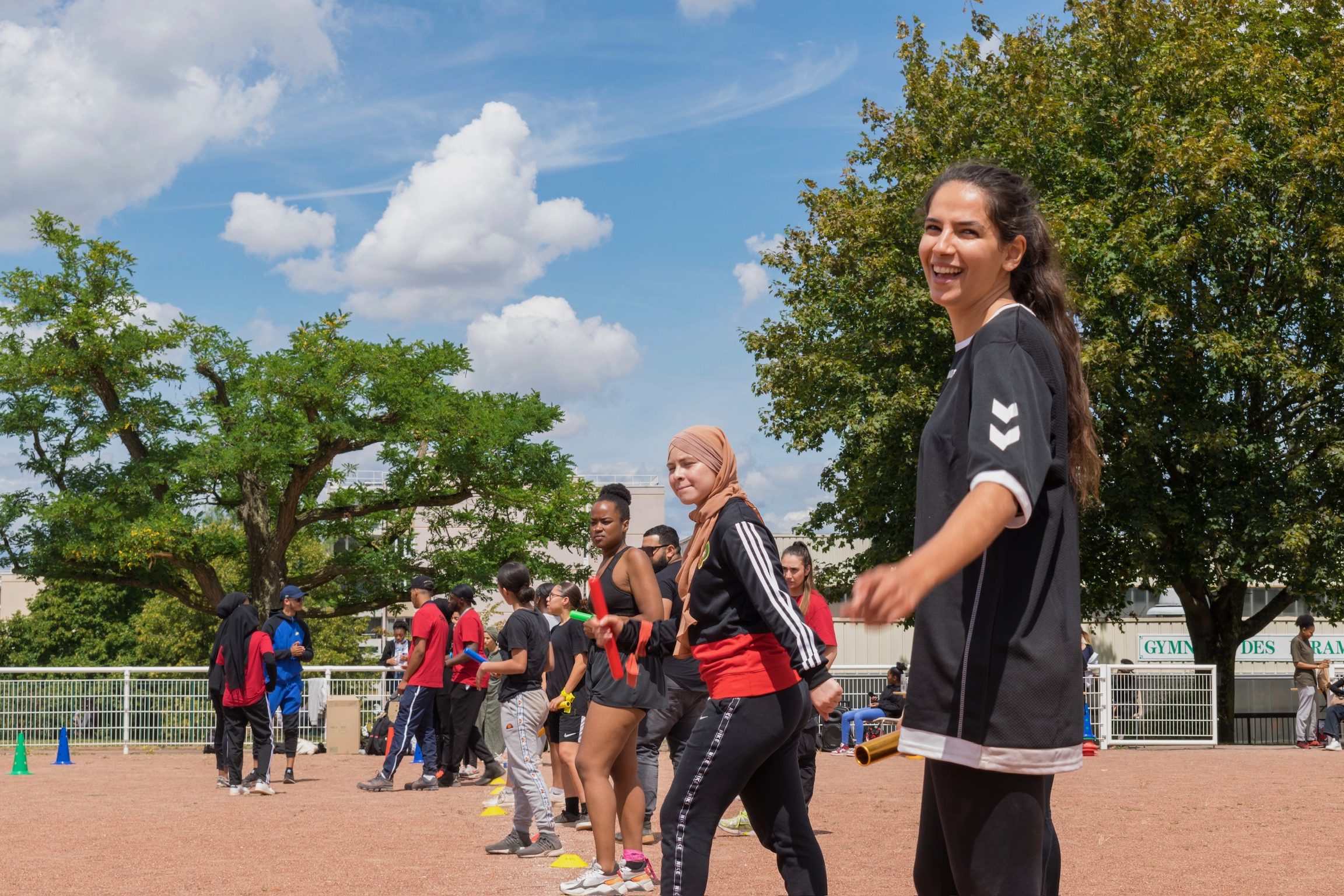 Moment de jeu et de rire aux Olympiades Féminines